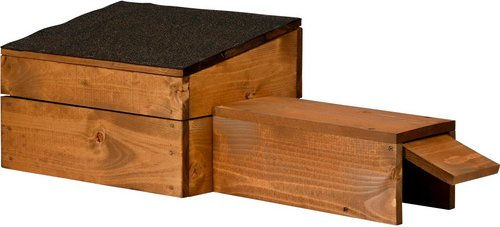 DOBAR Igelhaus aus Holz in Braun 29 x 24 x 74,5 cm – Bild 1 von 4