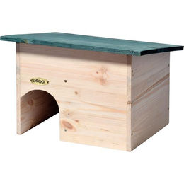 dobar Igelhaus Bausatz aus Holz mit grünem Dach für Igel – Bild 1 von 12