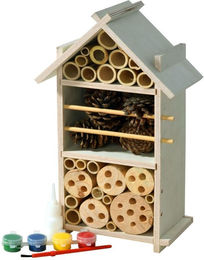 dobar Insektenhotel Bausatz aus FSC-Holz zum Bemalen mit Füllung – Bild 1 von 6