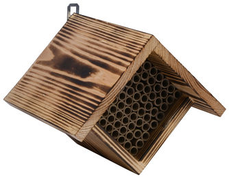 Dobar Insektenhotel Bienenhaus Square aus Holz braun 19 x 12,5 x 16 cm – Bild 1 von 6