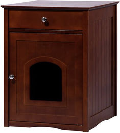 DOBAR Katzenschrank Mohrle Möbel-Toilette aus Holz in Braun 48 x 63 x 48 cm – Bild 1 von 5