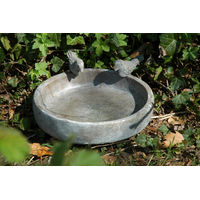 Produktbild von dobar Klassische Vogeltränke Pool-Oase Vogelbad aus Keramik Grau Ø 24,5 cm - 1 Stk.