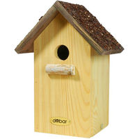 Produktbild von DOBAR Nistkasten aus Holz mit Flachdach in Braun 19,5 x 27 x 14,5 cm