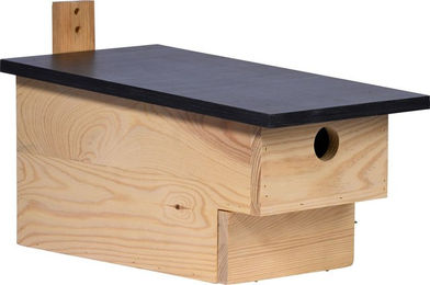 dobar Nistkasten für Höhlenbrüter mit Räuberschutz aus Holz für Meisen und Spatzen in Natur Braun – Bild 1 von 11