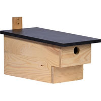Produktbild von dobar Nistkasten für Höhlenbrüter mit Räuberschutz aus Holz für Meisen und Spatzen in Natur Braun