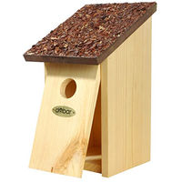 Produktbild von dobar Nistkasten für Wildvögel aus Holz mit Rindendach und Einflugloch Ø 30 mm in Braun