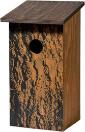 DOBAR Nistkasten für Wildvögel in Rindenoptik Quercus robur braun aus Holz – Bild 1 von 5