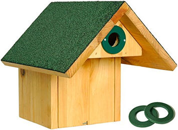 dobar Nistkasten mit Räuberschutz aus Massivholz für Wildvögel Grün 25,5 x 29 x 25,5 cm – Bild 1 von 4