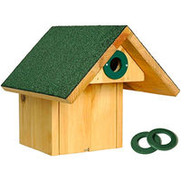 Produktbild von dobar Nistkasten mit Räuberschutz aus Massivholz für Wildvögel Grün 25,5 x 29 x 25,5 cm