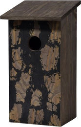 DOBAR Nistkasten Rindenoptik aus Holz für Wildvögel in Braun – Bild 1 von 5