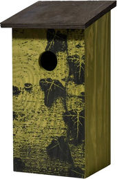 DOBAR Nistkasten Rindenoptik aus Holz für Wildvögel in Braun – Bild 1 von 5