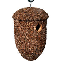 Produktbild von DOBAR Nistkasten Vogelhaus aus Holz für Wildvögel in Braun