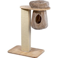 Produktbild von dobar Premium Katzen Kratzbaum Dreamy aus Holz mit Katzenhöhle in Beige 40 x 70 x 85 cm
