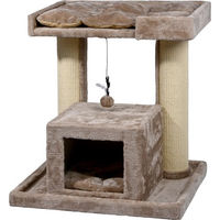 Produktbild von dobar Premium Katzen Kratzbaum Softy aus Holz mit FSC zertifiziertem Material in Cappuccino 60 x 64 x 70 cm