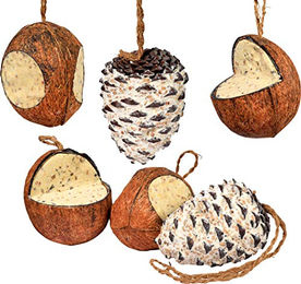 dobar Premium Vogelfutter Mix für Wildvögel mit gefüllten Kokosnüssen und Pinienzapfen 3900g – Bild 1 von 13