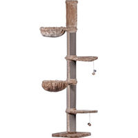 Produktbild von dobar Premium XXL Katzen Kratzbaum Biggy aus Holz in Beige 100 x 100 x 227 cm