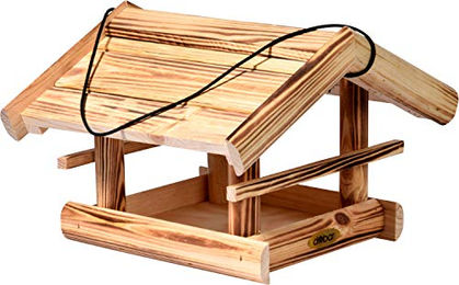 dobar Quemado Vogelfutterhaus aus FSC Holz hängend geflammt braun – Bild 1 von 13