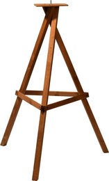 Produktbild von Dobar Rustikaler Vogelhaus-Ständer aus Holz mit 3 Standbeinen in Braun