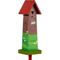 Produktbild von Dobar Vogelburg Besetzt Vogelhaus aus Metall mit Ständer in Bunt