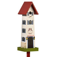 Produktbild von Dobar Vogelburg Hotel Vogelhaus aus Metall in Bunt und Gelb 19,5 x 19,5 x 60 cm