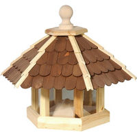 Produktbild von DOBAR Vogelfutterhaus aus Kiefernholz für Wildvögel in Natur/Braun
