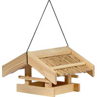 Produktbild von dobar Vogelfutterhaus Torshavn aus Holz mit Schilfdach zum Aufhängen