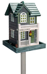 Dobar Vogelfutterhaus Welcome aus FSC-zertifiziertem Holz in Bunt Grün Weiß – Bild 1 von 8