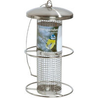 Produktbild von DOBAR Vogelfuttersäule aus Metall in Silber zum Aufhängen