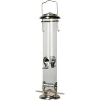 Produktbild von dobar Vogelfuttersäule aus Metall und Acrylglas in Silber - 1 Stk.