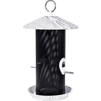 Produktbild von dobar Vogelfuttersäule Fold Futterstation aus Metall für Wildvögel Weiß/Schwarz Ø 19 x 31,5 cm