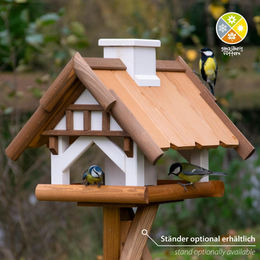 dobar Vogelhaus Goldener Oktober aus Holz für die Ständermontage in Braun und Natur – Bild 1 von 5