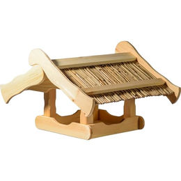dobar Vogelhaus Kunoy aus Holz mit Schilfdach für Ständer in Braun FSC zertifiziert – Bild 1 von 7