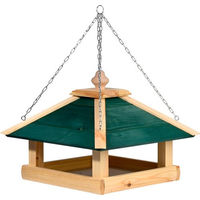 Produktbild von DOBAR Vogelhaus Narsaq aus Holz mit Kette zum Aufhängen in Grün