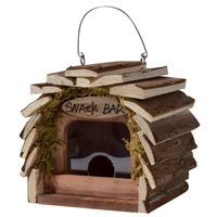 Produktbild von Dobar Vogelhaus Snackbar aus Holz in Natur Braun 16 x 14 x 16 cm FSC zertifiziert