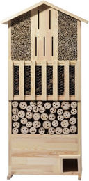 DOBAR XXL Insektenhotel-Wand mit Igelhaus aus Holz in Beige – Bild 1 von 5