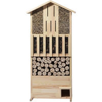 Produktbild von DOBAR XXL Insektenhotel-Wand mit Igelhaus aus Holz in Beige