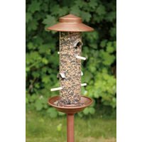 Produktbild von Dobar XXL Wildvogel-Futtersäule mit Ständer aus Holz und Kunststoff in Braun