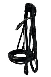 Produktbild von Döbert Trense Classic flach aus Leder mit Zügel in Schwarz