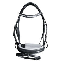 Produktbild von Döbert Trense Farmer flach mit Zügel aus Leder in Schwarz/Weiß