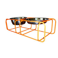 Produktbild von Doca Pet Erhöhter Napf Wire & Dine Orange aus Edelstahl