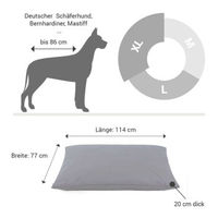 Produktbild von Doctor Bark Country-Kissen GreenLabel Hundekissen hellgrau XL zur Gelenkschonung