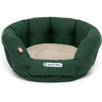 Produktbild von Doctor Bark Hundebett aus Fleece in Beige Grün Größe M