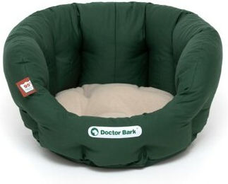 Doctor Bark Hundebett Mini aus Fleece in Beige Grün Größe S – Bild 1 von 3