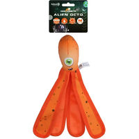 Produktbild von Dog Comets Alien Octo Quietschspielzeug für Hunde aus Stoff, Orange, Größe M