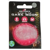 Produktbild von Dog Comets Hundespielzeug Ball Glow in the Dark Moon Rosa Gummi Größe L
