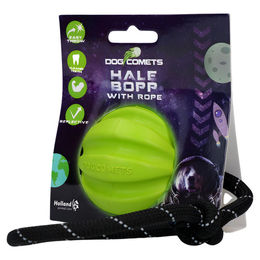 Dog Comets Hundespielzeug Hale-Bopp Ball mit Seil aus Naturkautschuk grün – Bild 1 von 7