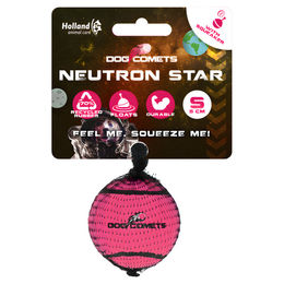 Produktbild von Dog Comets Hundespielzeug Neutron Star Tennisball mit Quietschefunktion aus Gummi Rosa Größe S