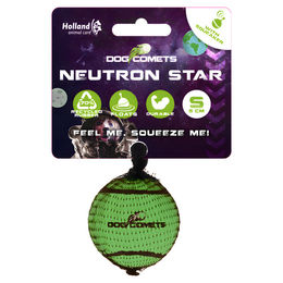 Dog Comets Hundespielzeug Neutron Star Tennisball mit Quietscher aus Gummi Grün Größe S – Bild 1 von 4
