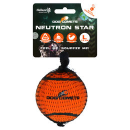Dog Comets Hundespielzeug Neutron Star Tennisball mit Quietscher aus Gummi Orange Größe L – Bild 1 von 5