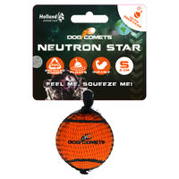 Produktbild von Dog Comets Hundespielzeug Neutron Star Tennisball mit Quietscher aus Gummi Orange Größe S